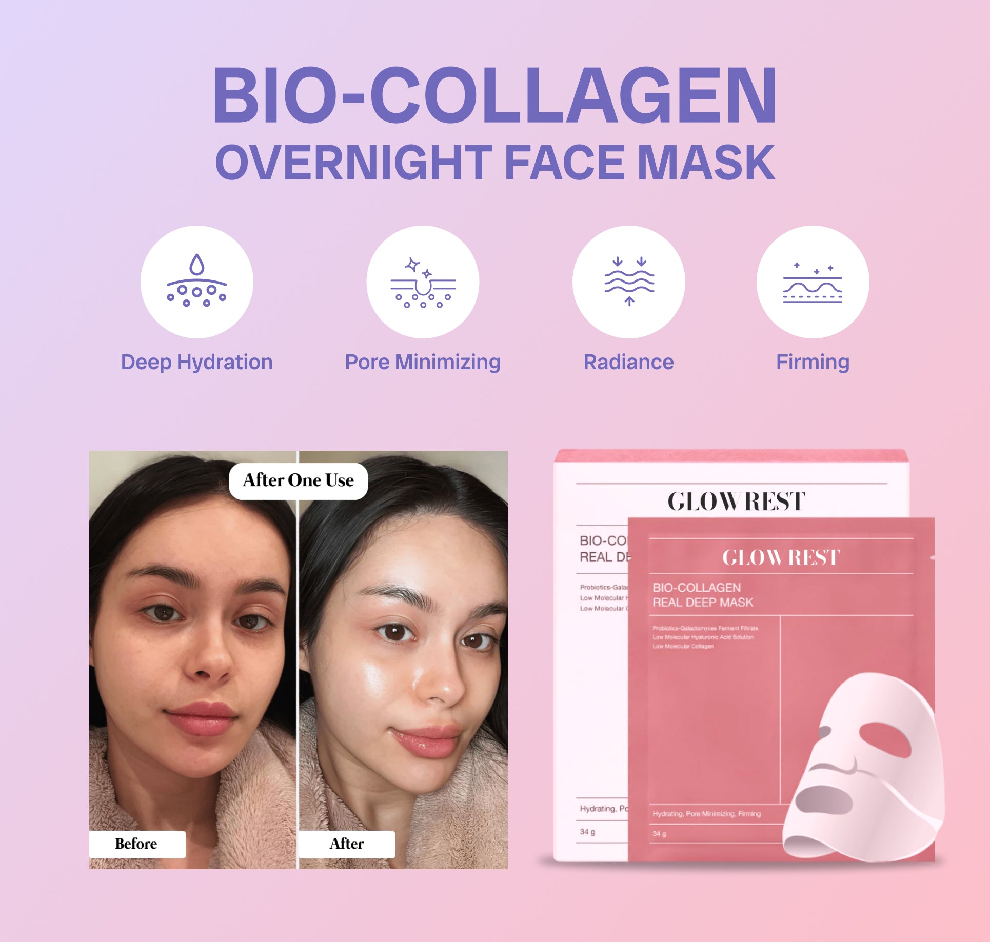 GlowRest  Bio-Collagen Mask